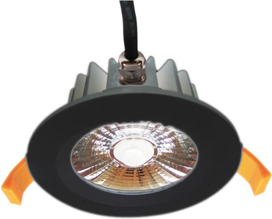 Groenovatie LED Inbouwspot 10W - Zwart - Rond - 30D - Warm Wit - Waterdicht IP65