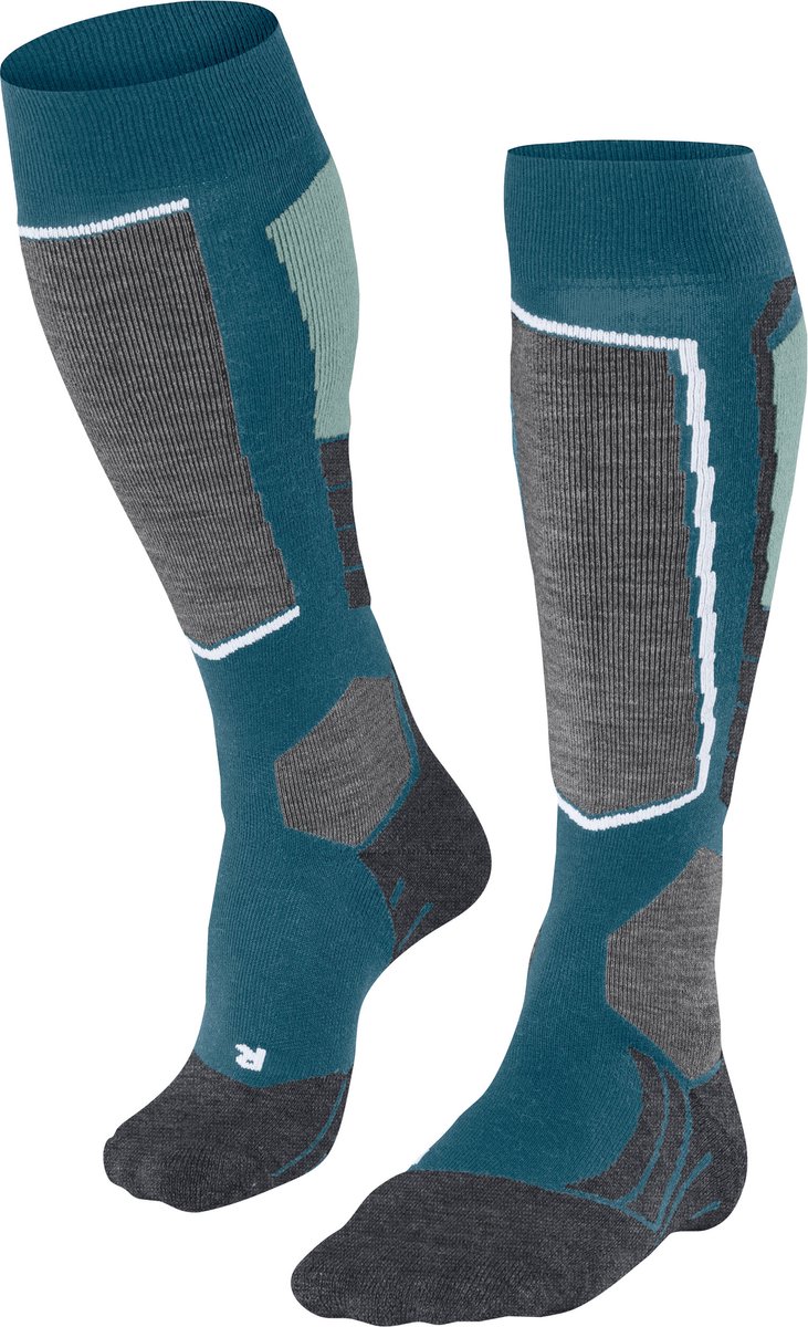 FALKE SK2 warm dik wol functioneel materiaal skisokken dames Blauw
