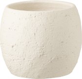 J-Line Cachepot Enya Ceramique Blanc Medium