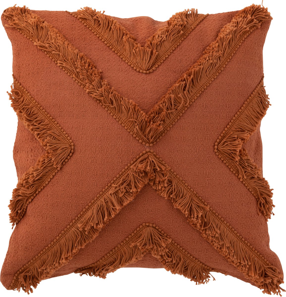 J-Line kussen Etnisch - textiel - terracotta Bruin