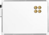 Whiteboard/memobord magnetisch - met marker en magneten - goud - 30 x 40 cm