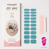 Pop of Color Amsterdam - Kleur: Blue Da Ba Dee - Gel nail wraps - UV nail wraps - Gel nail stickers - Gel nail foil - Nail stickers - Gel nagel wraps - UV nagel wraps - Gel nagel Stickers - Nagel wraps - Nagel stickers