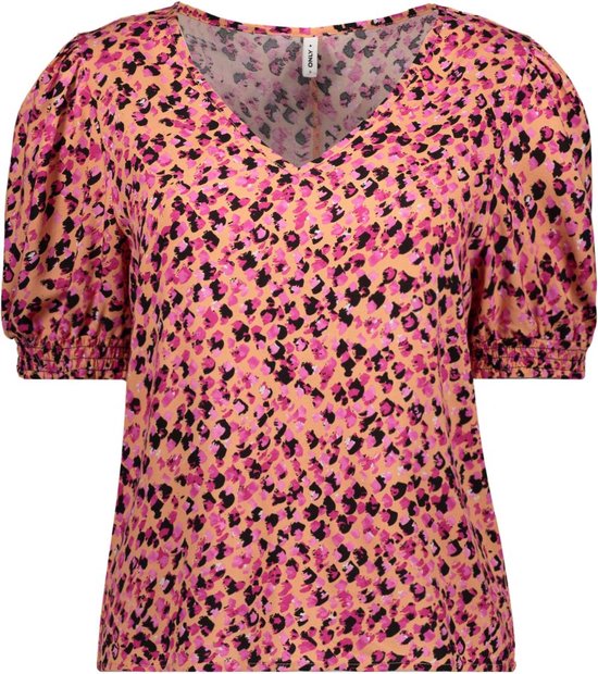 Only T-shirt Onlnova Life Vis S/s Blair Top Aop 15256766 Phlox Pink/543 Rockin Dames Maat - L