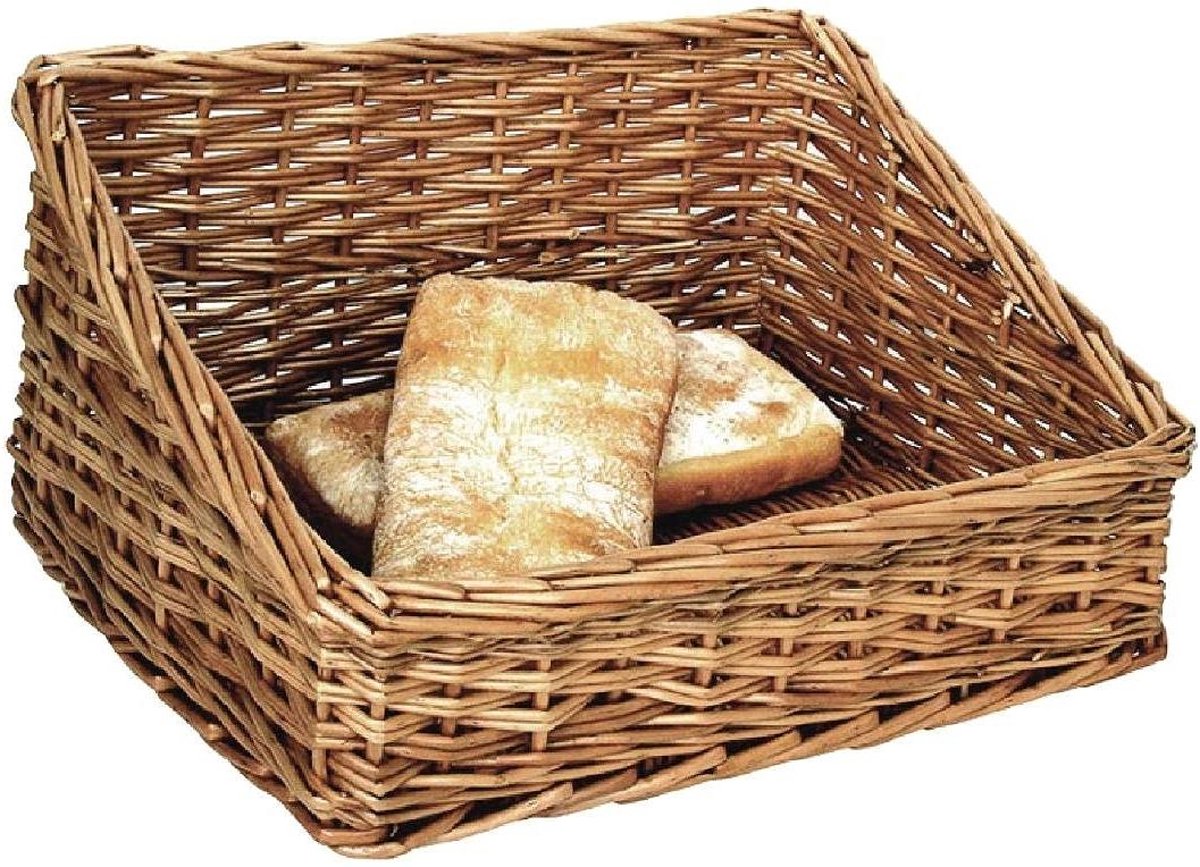 Opslag Mand 200X510X390mm Natuurlijke Rieten Brood Hamper Trays met Handvat bread box