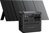 BLUETTI AC240 zonnegenerator met 350W zonnepaneel inbegrepen, IP65 waterdichte 1536Wh LiFePO4 back-upbatterij, tot 10136Wh met 3 x 2400W AC stopcontacten, voor kamperen, thuis, camper