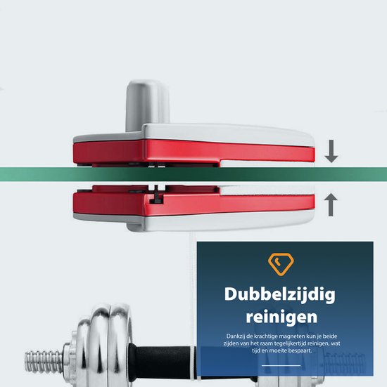 Magnetische raamreiniger met dubbele magneet voor het reinigen van de ruiten aan beide zijden
