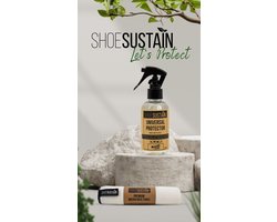 ShoeSustain Protect Kit Kleurloos – Complete set om schoenen te beschermen – Geschikt voor alle schoenen, nubuck en rubber, inhoud 2 delige set