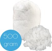 Remplissage d'oreiller en polyester de Premium - 500 grammes - Remplissage de fibres - Hypoallergénique - Rembourrage câlin - Lavable - Rembourrage de coussin - Wit