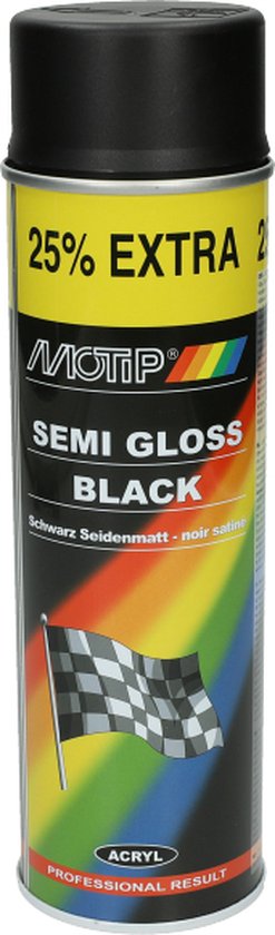 Laque acrylique satinée Motip Noir - 500 ml