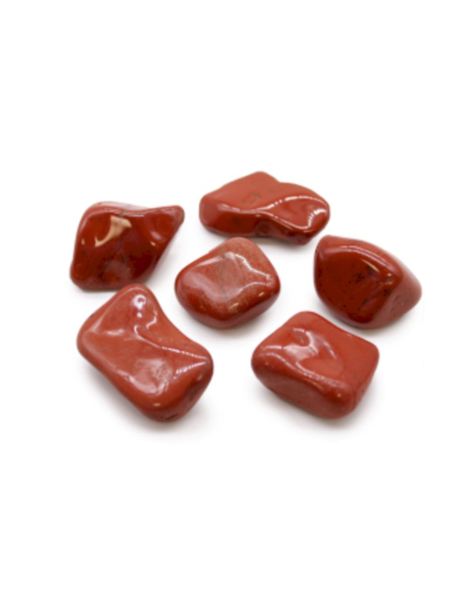 Stones & Bones® - Jaspis Rood Trommelsteen - maat L