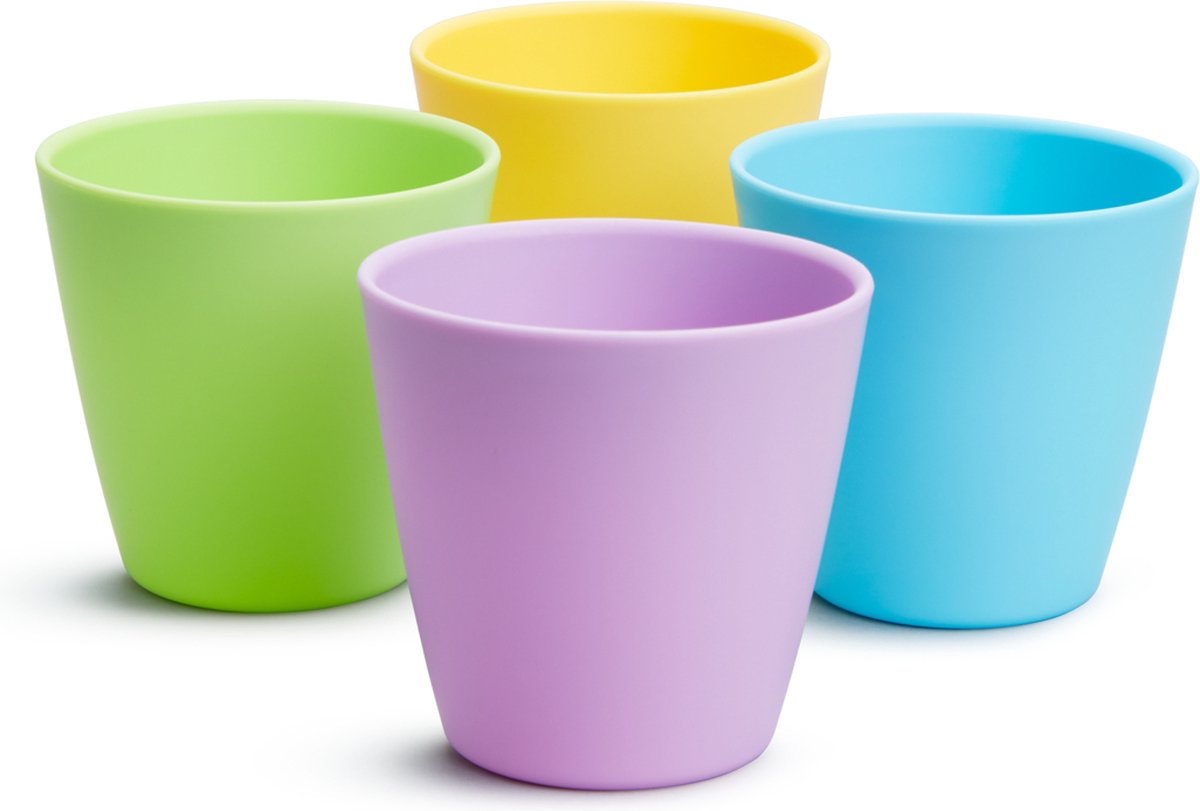 Munchkin Multi Gekleurde Drinkbekers voor Kinderen - Vaatwasserbestendig - Per 4 Stuks - 237ml - Munchkin