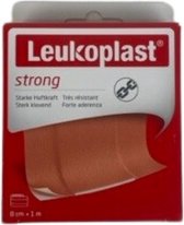 Leukoplast strong, wondpleister, 1mx8cm- 5 x 1 stuks voordeelverpakking