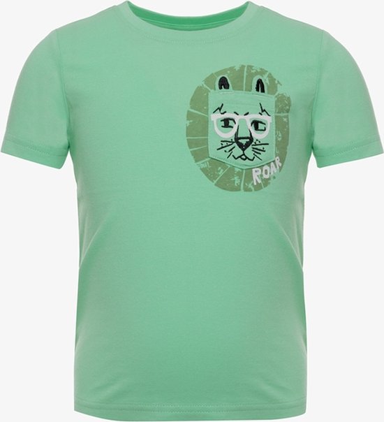 TwoDay jongens T-shirt met leeuw groen - Maat 98/104