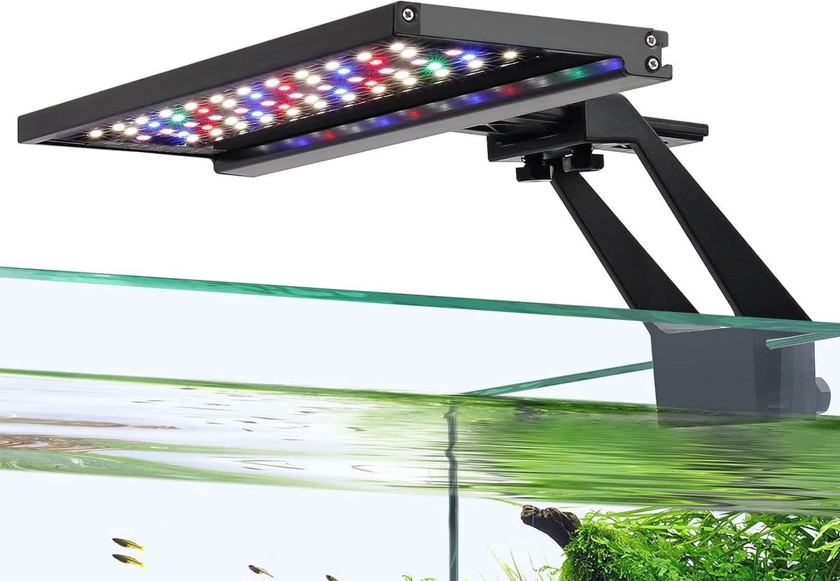 Geavanceerde Aquariumverlichting met Zonsopgang, Zonsondergang en Maanlichteffect - Energiezuinig en Waterbestendig - Voor Levendige Vissen en Planten - 30 cm