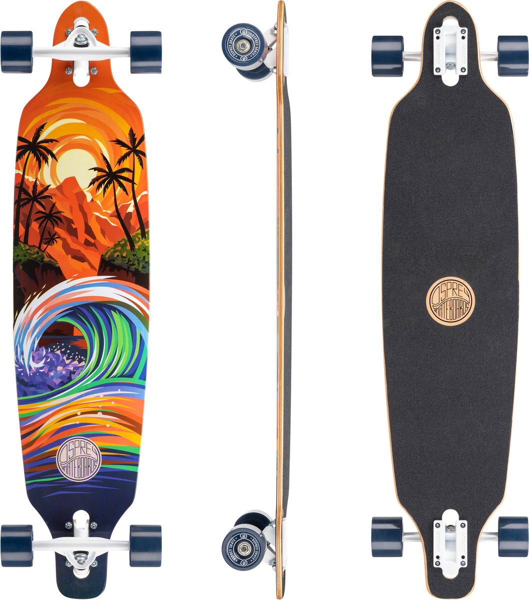 Osprey Sunset 39" Twin Tip Longboard - Drop-Through Trucks - ABEC 9 — afbeelding 2