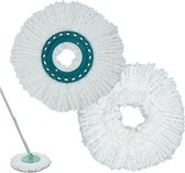 2 stuks reservekop Disc Mop compatibel met Leifheit, gemaakt van absorberende microvezels, water- en vuilopname, geschikt voor verschillende vloermaterialen, gemakkelijk vervangbaar