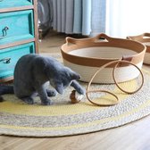 Lit pour chat avec balle jouet - Lit pour chat tissé - Construction tissée qui offre durabilité et stabilité - Lit pour chat - Lit pour chien