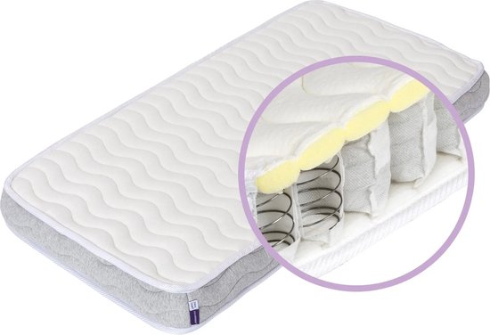 Premium Deluxe ClevaFoam® pocketveren matras voor peuterbed | 70 x 140 x 12 cm | ClevaMama