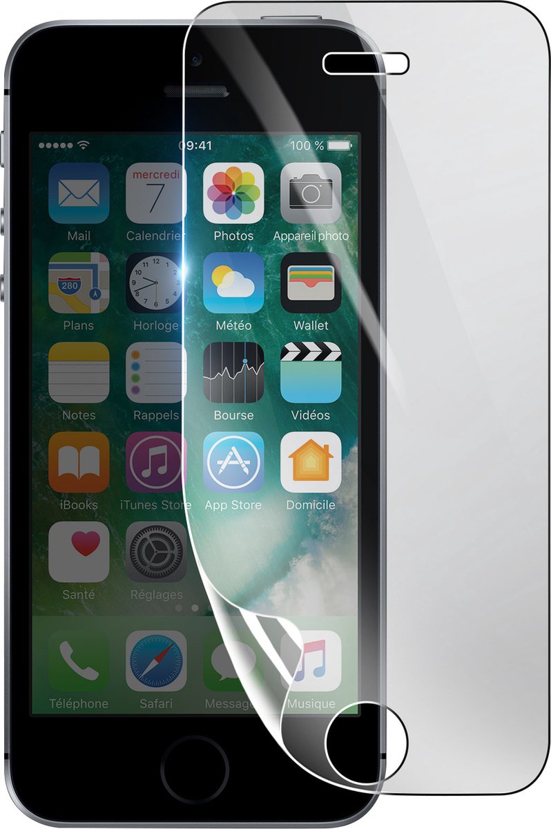 3mk, Geschikt voor iPhone SE 2016, Schokbestendige Hydrogel Screenprotector, Transparant