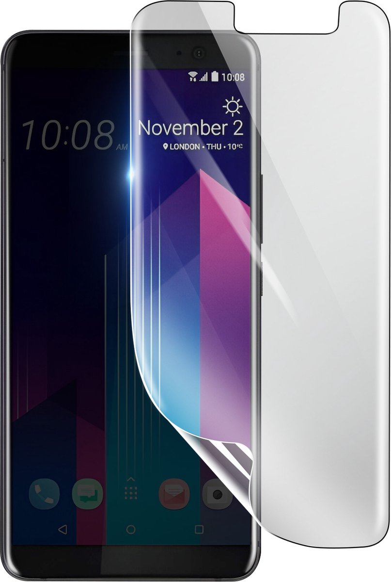 3mk, Geschikt voor HTC U11 Plus, Schokbestendige Hydrogel Screenprotector, Transparant