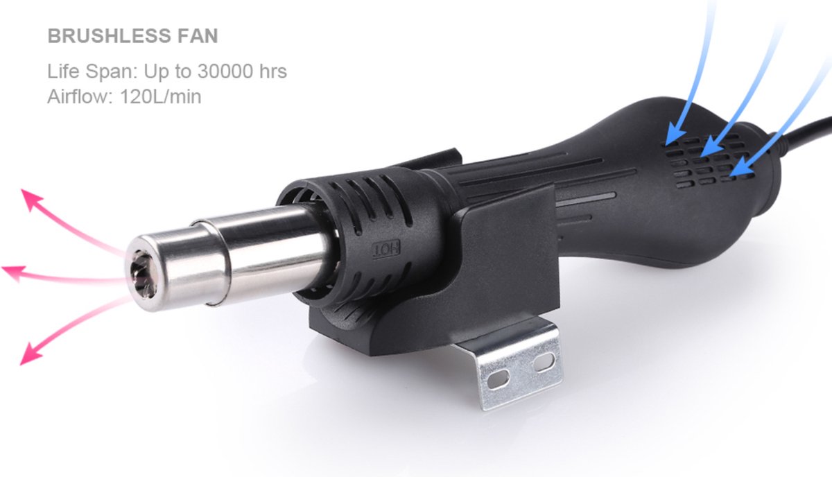 Uten Soldeerstations 852D - 2in1 Soldeerstation Digitaal - 740 W - Heteluchtpistool - 100 ~ 500 °c - Soldeerbout - 200-480°C - Voor Smd Componenten – foto 4