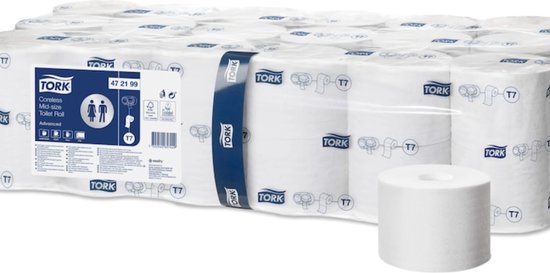 Toiletpapier Tork T2 Advanced jumbo klein 2-laags 170m naturel 120377 - GK