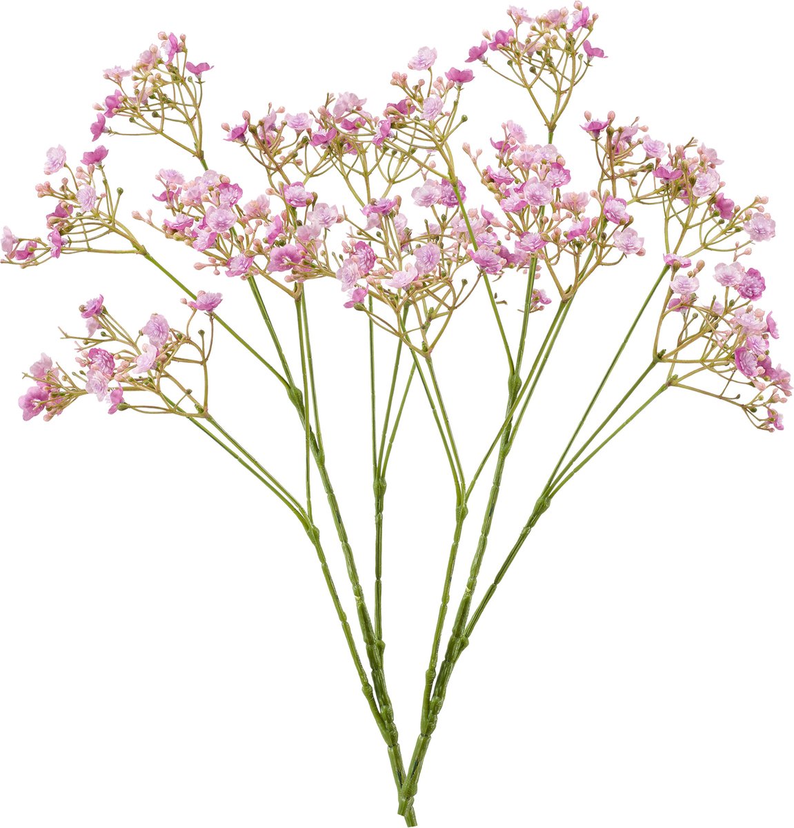 Emerald Kunstbloem Gipskruid - 2x - 68 cm - fuchsia roze - tak - kunst zijdebloem - Gypsophila