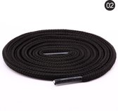 1 paar ronde veters 60 cm zwart