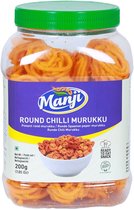 Manji - Ronde Chili Murukku - Indiase Snacks - 3x 200 g