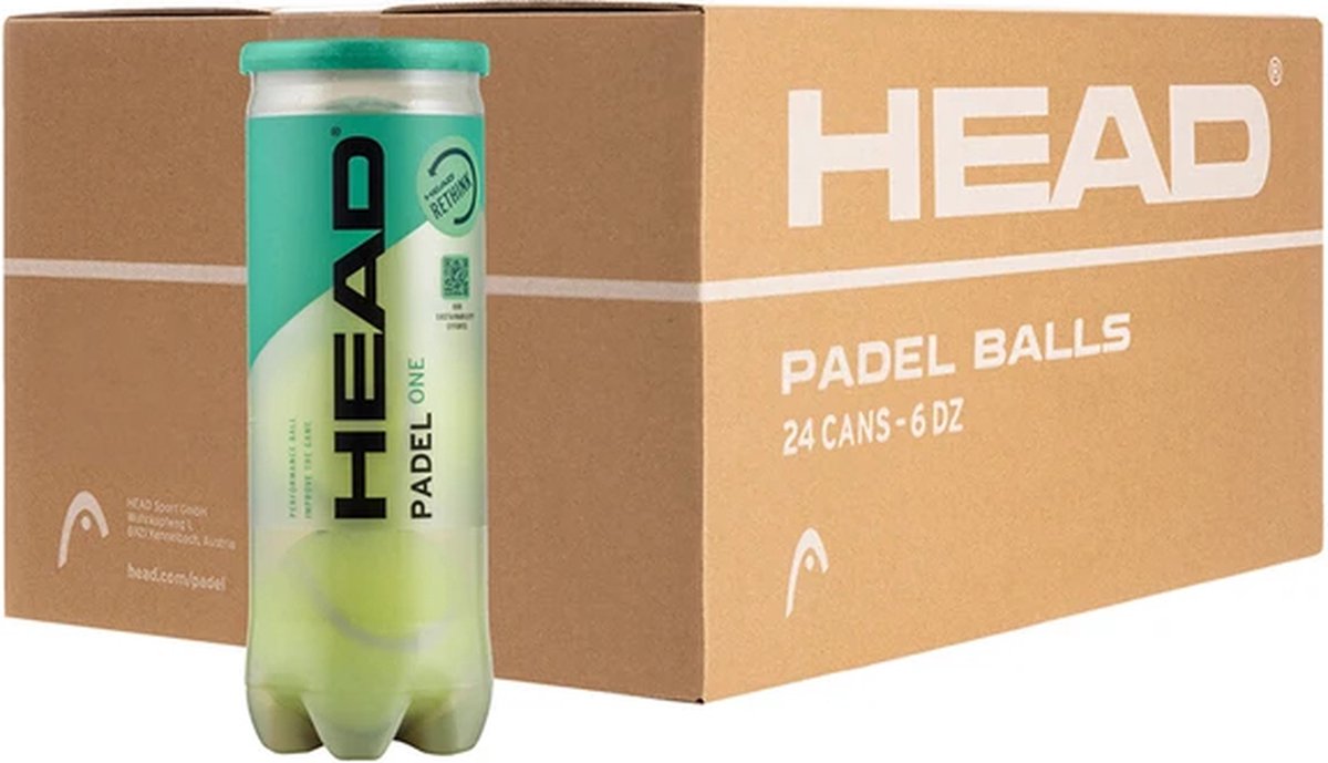 Head padel One Padelballen Doos 24 * 3 Geel
