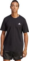 adidas Sportswear Essentials Single Jersey Geborduurd Small Logo T-shirt - Heren - Zwart- 2XS