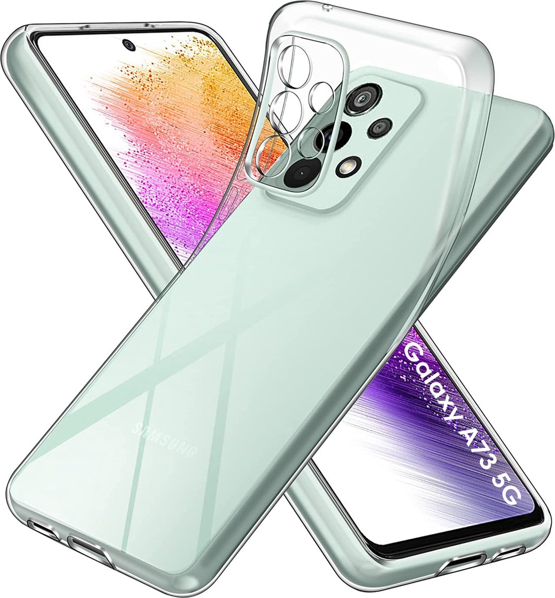 Hoesje voor Samsung Galaxy A73 5G backcover Shockproof siliconen Transparant
