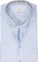 ETERNA modern fit overhemd korte mouw - Oxford - lichtblauw (contrast) - Strijkvrij - Boordmaat: 38