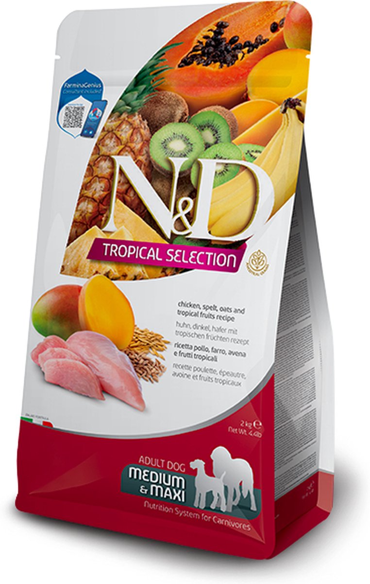 farmina Farmina N&D Tropical Adult Medium & Maxi Hondenvoer - Chicken - 10 kg