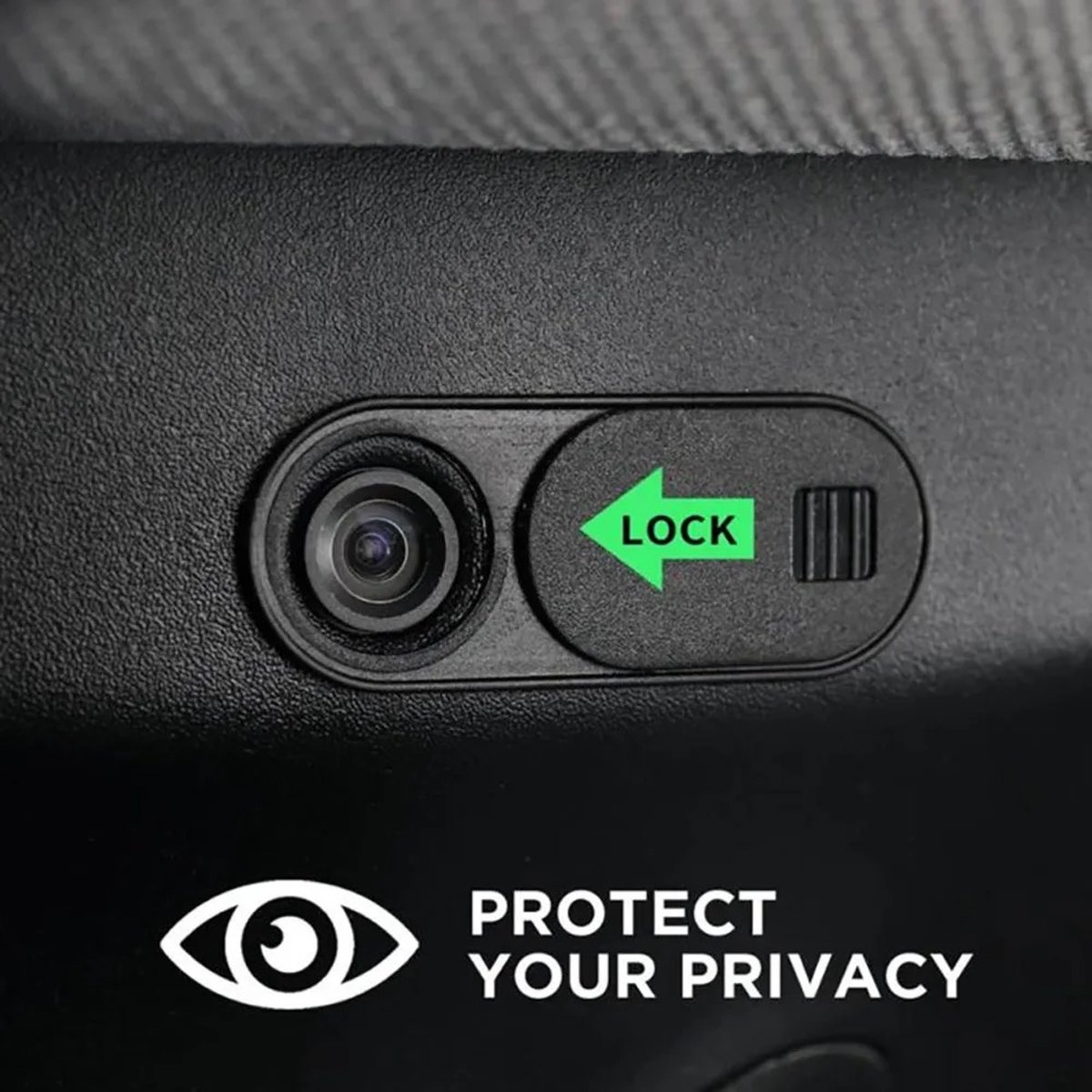 Mobigear Webcam Cover Privacy Schuifje - Zwart