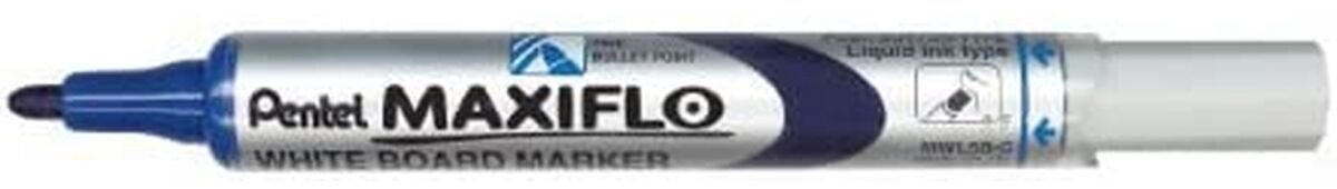 Liquid chalk markers Pentel Maxiflo MWL-5S Blauw 12 Stuks