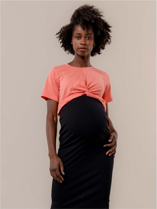 Prénatal zwangerschapsshirt - Zwangerschapskleding - Peach Orange - Maat L