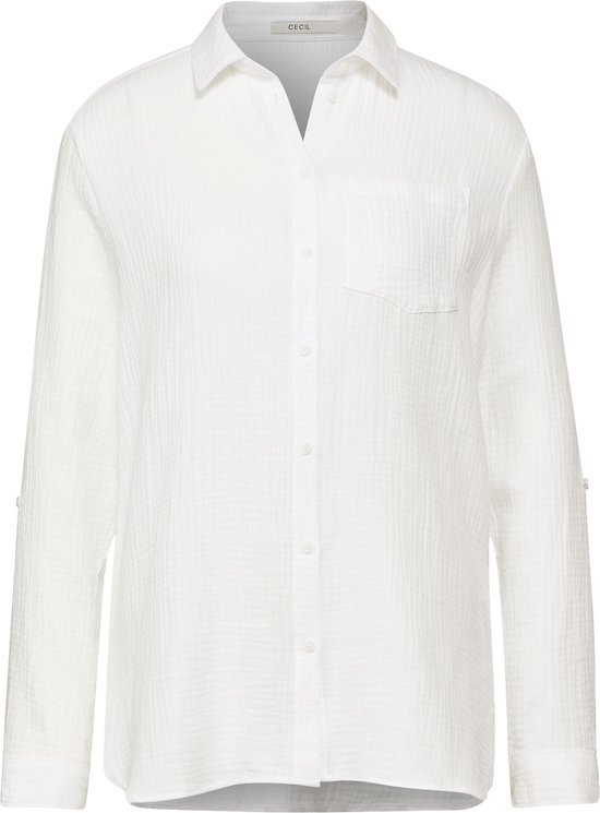 CECIL TOS Musselin Blouse Dames Blouse - vanilla white - Maat M