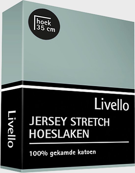 Livello (topper) Hoeslaken Jersey Misty Green 160x200