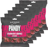 Pandy | Candy | Strawberry Liquorice | 6 stuks | 6 x 50 g