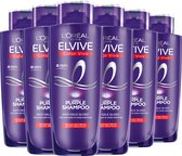 L'Oréal Paris Elvive Color Vive - Purple Zilvershampoo 200ml - Voor Blond & Grijs Haar - 6 stuks voordeelverpakking