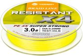 RESISTANT X4 - Gevlochten vislijn / visdraad - 300 Meter - [0.16mm / 9kg] - GEEL