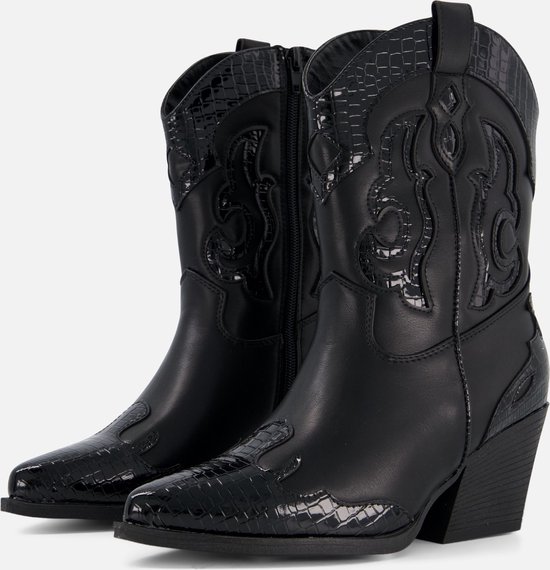 Manfield leren cowboylaarzen zilver metallic Manfield leren cowboylaarzen zilver metallic