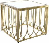 Bijzettafel DKD Home Decor Spiegel Gouden Metaal MDF (57 x 57 x 52 cm)