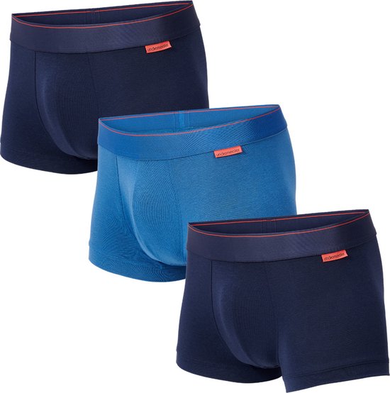 Undiemeister - Boxershort multipack - Boxershort heren - Ondergoed - Gemaakt van Mellowood - Onderbroek mannen - Boxer briefs - Blauwtinten - 3-pack - XS