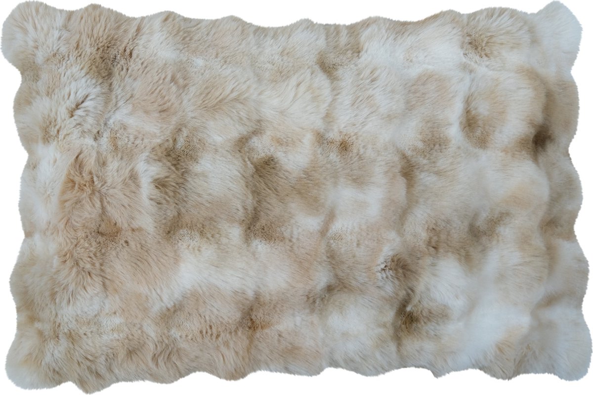 Mars & More Kussen teddy bubble - sierkussen beige - 40 x 60 cm Bruin