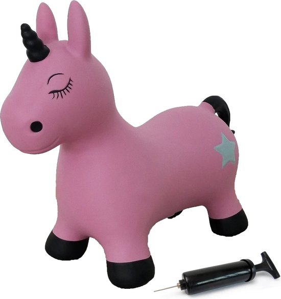 Jamara Skippybal - 460453 Skippydier Eenhoorn Roze Junior met Pomp