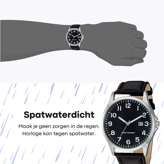 Montre Tyme - Homme - 42 mm - Zwart - Montres pour Homme - Emballage cadeau