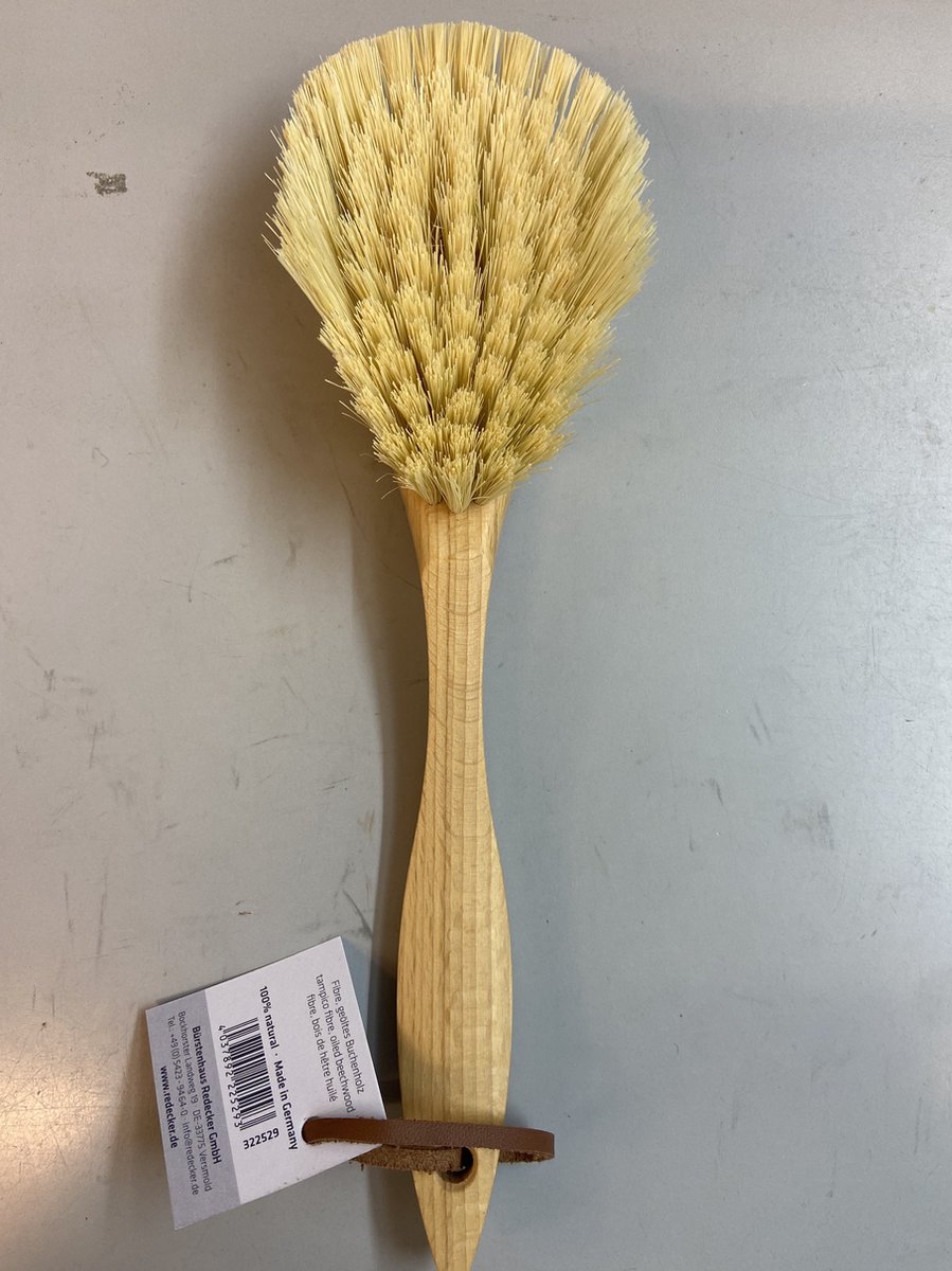 Redecker afwasborstel fiber met baard hout