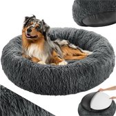 tectake® hondenmand voor kleine, middelgrote of grote honden of kattenmand, wasbaar hondenkussen op de grond, donzige hondenmand, pluchen kussen hondenmand, hondenbed voor buiten, hondenaccessoires (Ø 70cm)